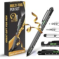 Gifts for Men, Stocking Stuffers for Men, Multitool Pen Set 9 in1, Christmas Gifts for Men Who Have Everything, Dad Gifts fro