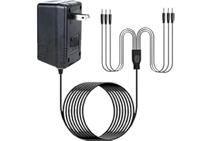 HUZUM Power Adapter Compatible with Department 56 Accessories for Villages Accessories 56.55026 5655026; 3v DC Adapter for Christmas Halloween Village House Lantern Street Lamp Accessories(6 Output)