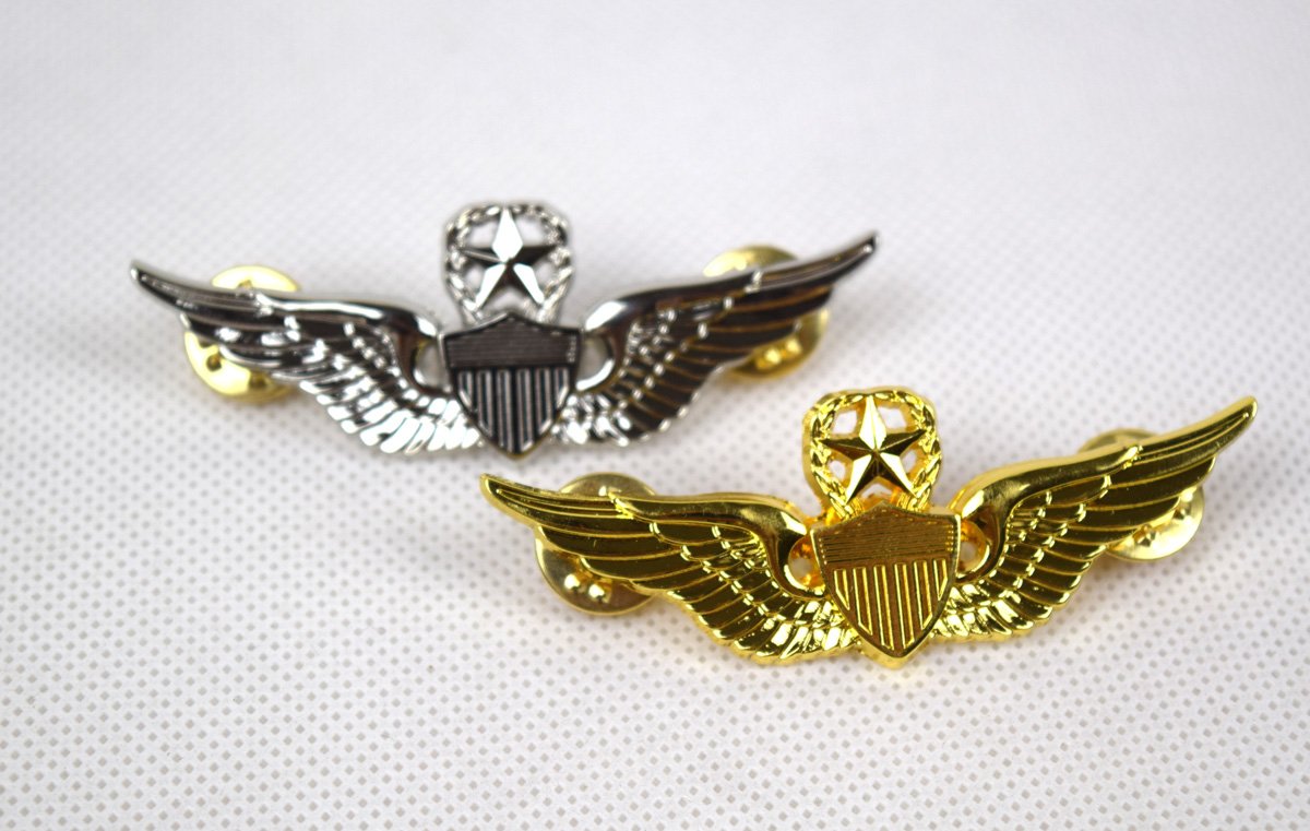 Amazoncom 2pcs Us Usmc Aviation Officer Pilot Wing Badge