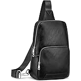 S-ZONE Sling Bag for Women Men RFID Blocking Genuine Leather Crossbody Purses