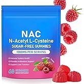 Ruduwu NAC Gummies, Sugar-Free NAC Supplement, N-Acetyl Cysteine Lung & Liver Health, Antioxidants & Immune System, 60 Count
