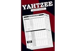 Yahtzee Score Sheets: Scorekeeping Score Pages For Yatzee, yahtzee score pads, 6"x9" Large Print With 108 Pages Yahtzee Score