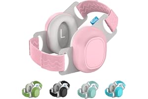 Bella's Friends Baby Ear Protection for Infants & Toddlers(3–48 Months) - Lightweight 24dB Noise Cancelling Headphones - Safe fit & Comfort Earmuffs - Improve Sleep - Baby Travel Essential, Pink