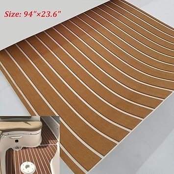 Yuanjiasheng Eva Faux Teak Deck Sheet Uv Resistant Non Slip Mat Boat Yacht Marine Flooring 94 23 6