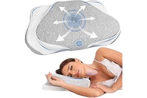DUFVRPE Ergonomic Cervical Neck Pillow for Neck and Shoulder Pain, Side & Back Sleepers, Supports Neck & Shoulder Comfort, Reduces Snoring, Memory Foam Neck Pillows for Optimal Sleep Experience (Gray)