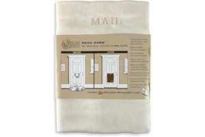 SNAIL SAKK: Mail Catcher for Mail Slots - Cream with Clear Window! No More Mail on The Floor. No Screws or Tools Needed. Draft reducing and Much More. Use on Home, Office and Garage Doors.