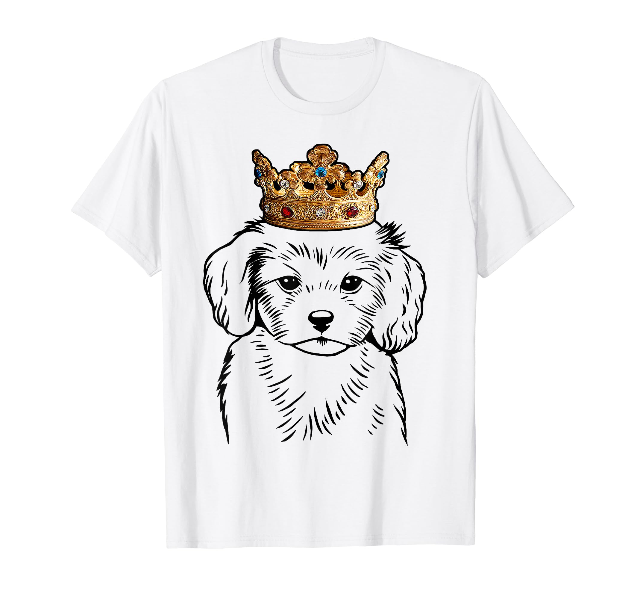 Cavachon Dog Wearing Crown T-Shirt