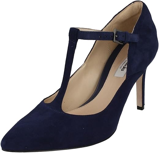 clarks navy suede court shoes