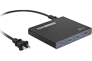 j5create USB-C Travel Dock with PD 65W Power Supply - for Travel or Business Trip - Charging Adapter Hub with 4K HDMI, USB-A x 2 - for MacBook Air/Pro 13, Surface Pro, and USB-C Laptop (JCDP392)