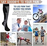 Gcbiger Compression Socks 3 Pairs 20-30 mmHg Women Men Medical Stockings view 6