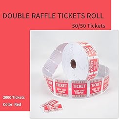 L LIKED Raffle Tickets Double Roll 2000 Tickets