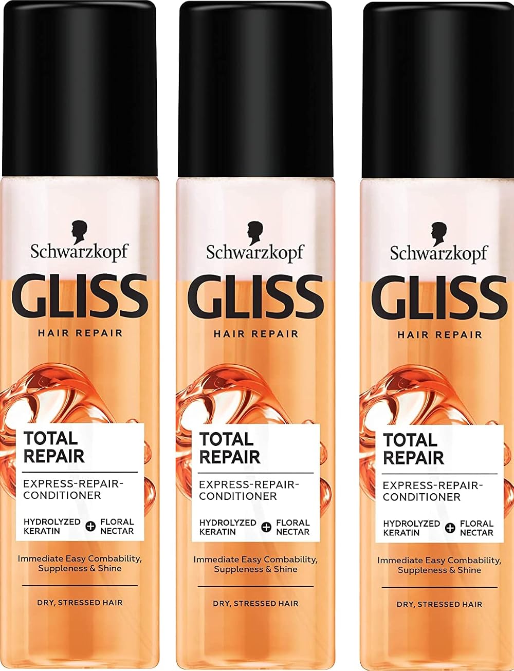 Gliss Kur Express Repair Conditioner Total Repair 3 x 200 Ml Hair Care