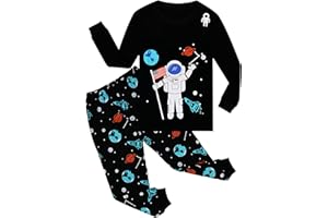Qtake Fashion Boys Pajamas Planet Winter Long Sleeve Children Set 100% Cotton Little Kids Pjs Sleepwear Size 12M-12year