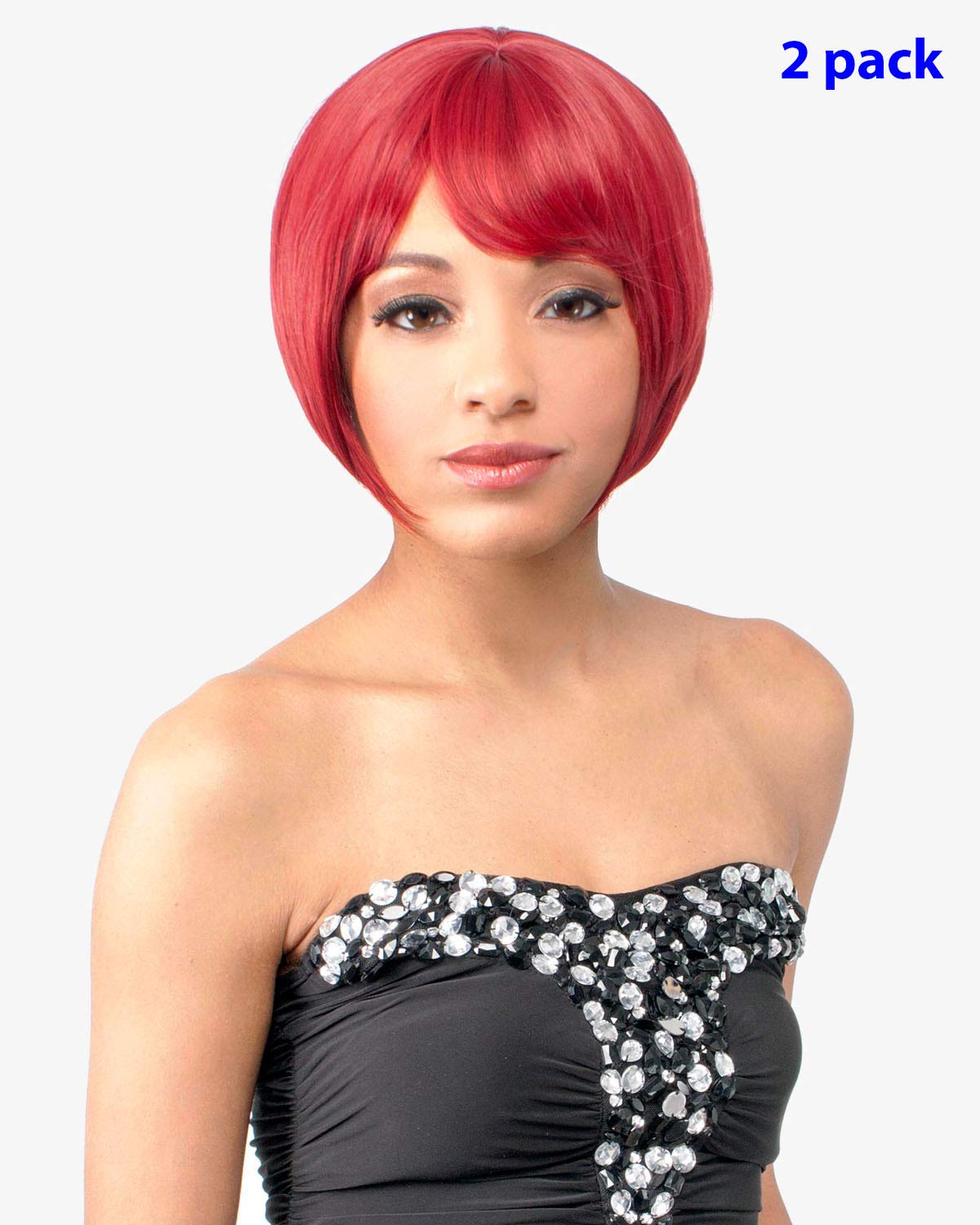 Amazon Com Dark Brown Abelle Synthetic Short Straight Bump Bob