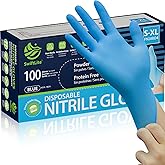 SWIFTLITE Nitrile Gloves, Food Safe Disposable Gloves Latex Free, Blue Rubber Gloves Powder Free for Cooking and Cleaning