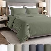 California Design Den King Percale Sheets Set - Certified 100% Egyptian Cotton, Lightweight & Crisp Percale King Bed Sheets Egyptian Cotton Set, Deep Pocket Luxury Bedding (Sage Mist - Grey Tone)