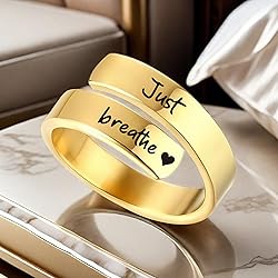 Just Breathe Ring for Women Adjustable