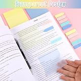 Hoiny Transparent Sticky Notes 650 Sheets Pastel See-Through Pad 5 Colors view 3
