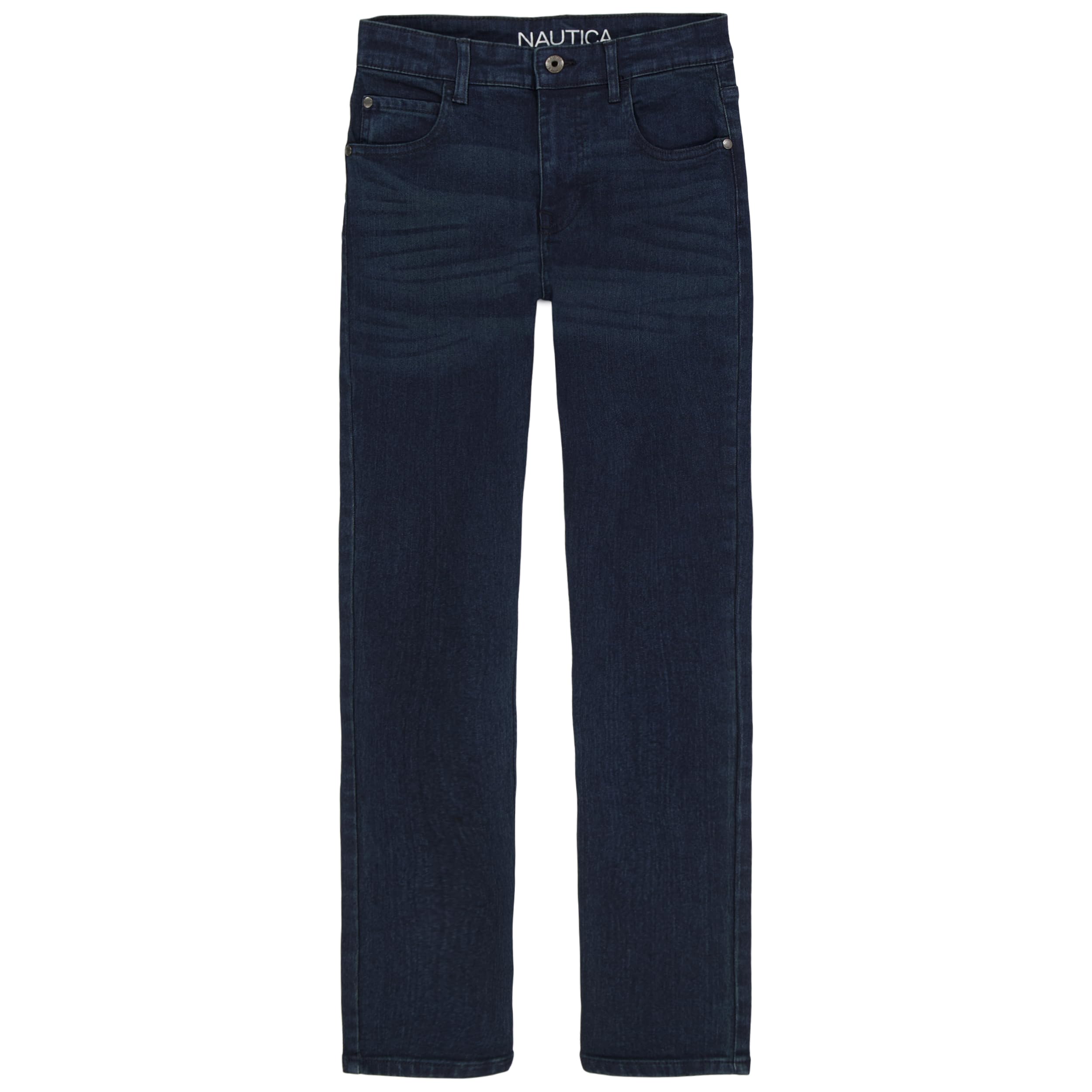 Photo 1 of Nautica Boys' Skinny Fit Stretch Denim Jeans, 5-Pocket Style, Zipper Fly & Button Closure, Lagoon, 18