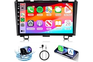 [4G+64G] Stereo for Honda CRV 2007-2011 Radio with Wireless Carplay Android Auto, Hodozzy 9 inch Touch Screen with GPS, Mirro