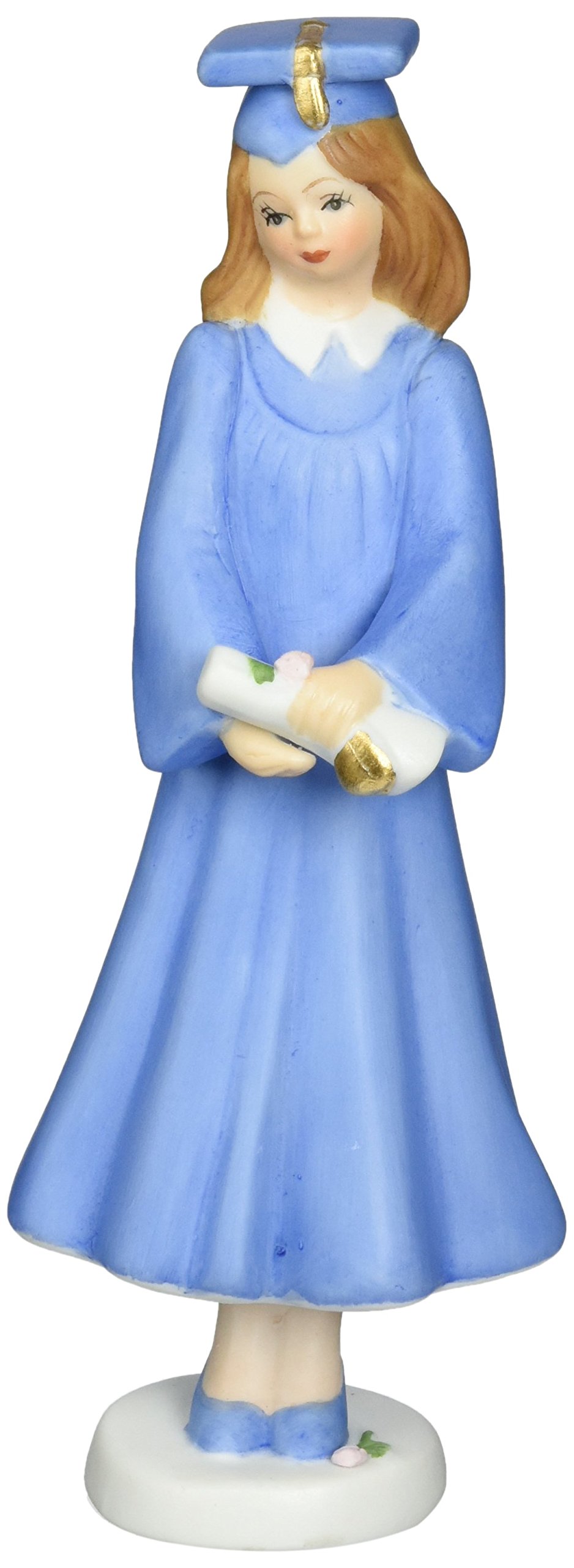 Enesco Growing Up Girls “Brunette Graduate” Porcelain Figurine, 7.5”