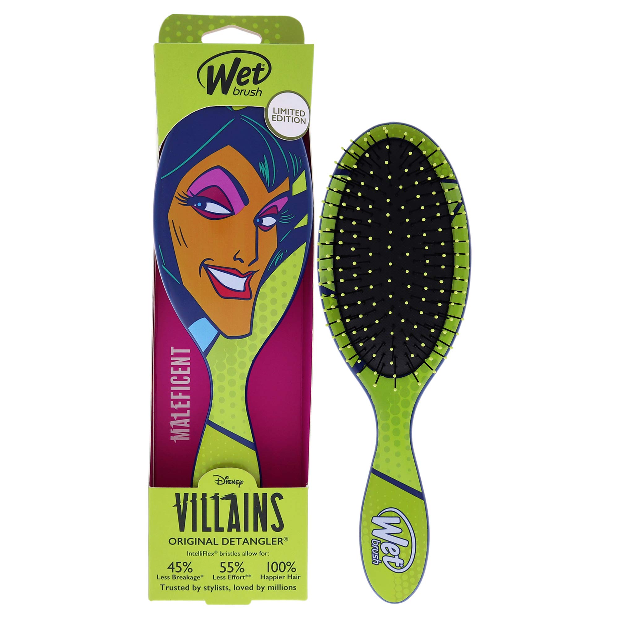 Wet Brush Original Detangler Disney Villains Brush - Maleficent By For Unisex - 1 Pc Hair Brush Multicolored