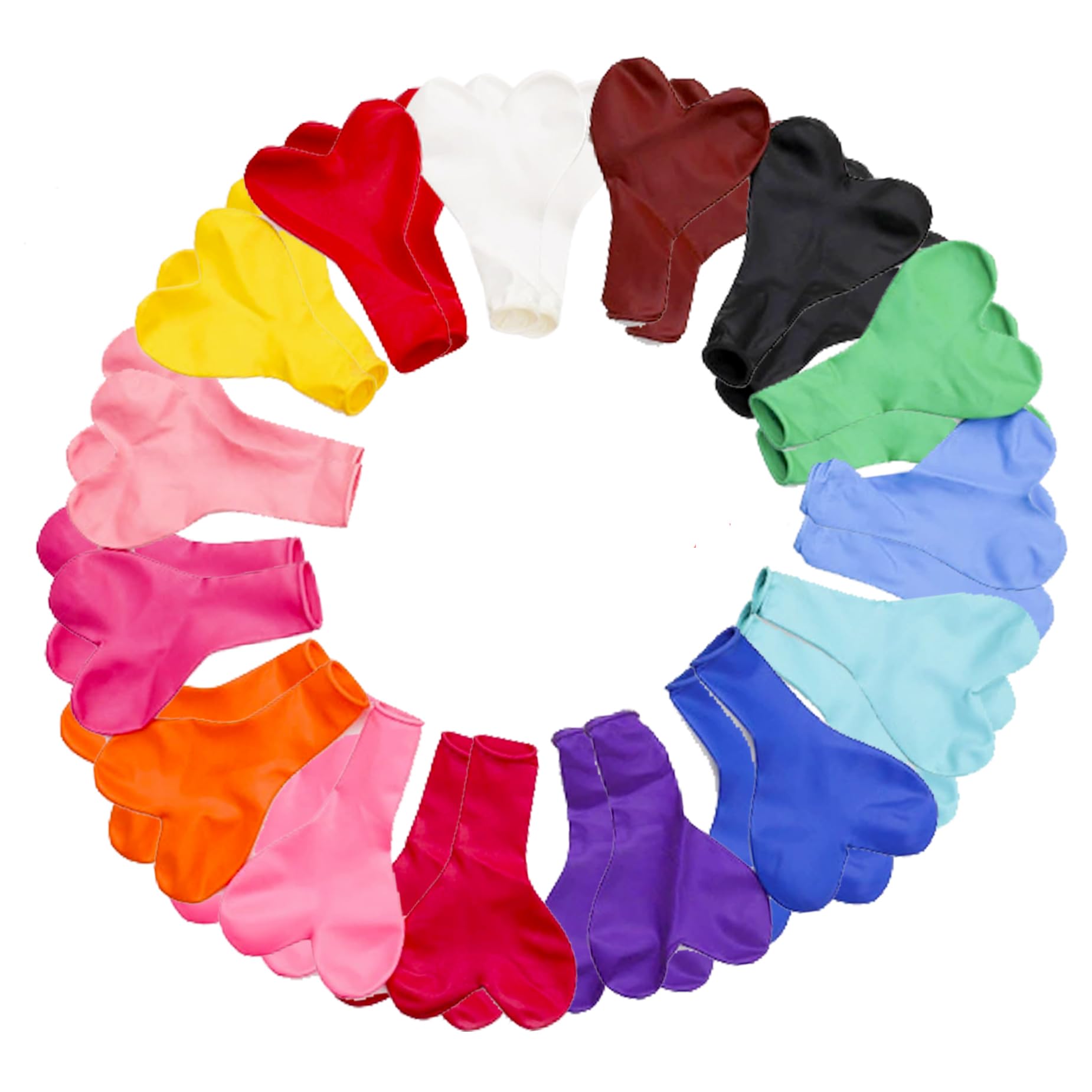 Photo 1 of 100 Pieces Colorful Love Heart Balloons Latex Heart Balloons for Wedding Anniversary Birthday Party Decoration Romantic Decoration