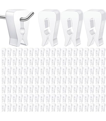 300 PCS Peg Hook Stoppers – Inventory Control Clips For 1/4-Inch Pegboard & Slatwall Hooks, White Foam Peg Locks For Retail Displays And Garage Organization