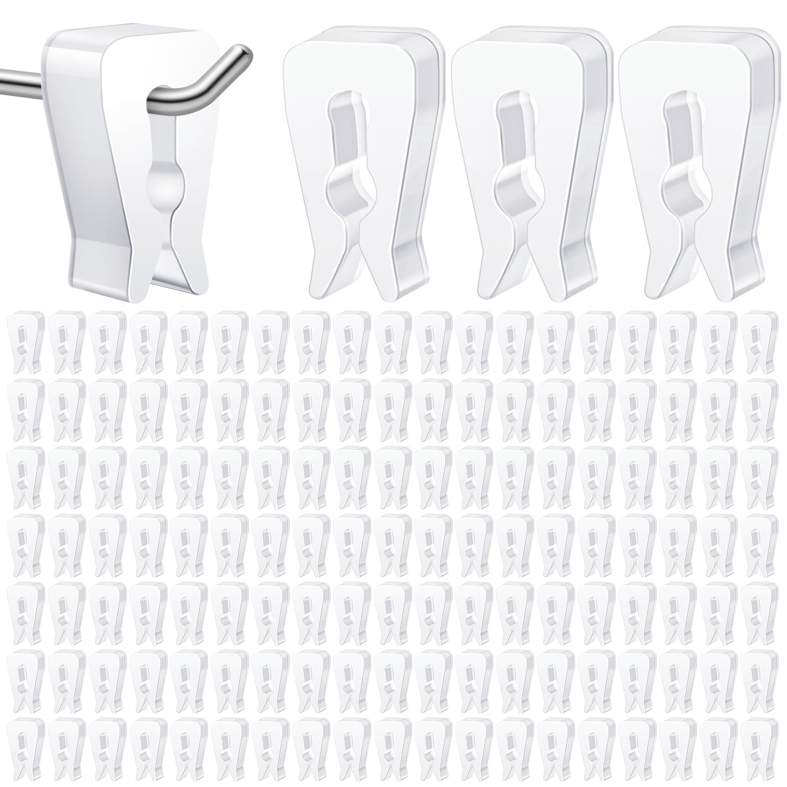 Foilswirl 400 Pack Inventory Control Clips Peg Hook Product Stoppers ...