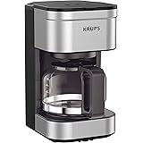 KRUPS Simply Brew Compact Filter Drip Coffee Maker, 5-Cup, Silver