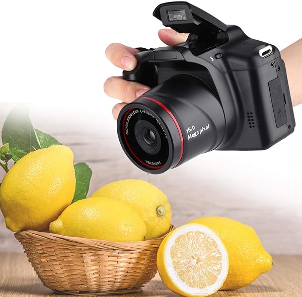 GUSTAR Digital Camera 16X Digital Zoom Coms Sensors2 4 Inch Lcd Screen 720P 16MpWith Folding Fill LightSupports External Memory Cards Up To 32G Battery Powered