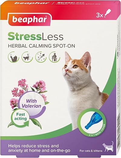 Beaphar StressLess Herbal Calming Spot-On for Cats 3 x 1 Week Doses