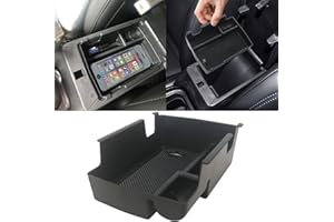 YOCTM Center Console Tray Armrest Secondary Glove Storage Box for 2022 2023 2024 2025 Jeep Compass Black Interior Accessories Center Console Organizer (Armrest Box)