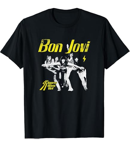 Amazon.com: Official Bon Jovi Livin' On A Prayer T-Shirt