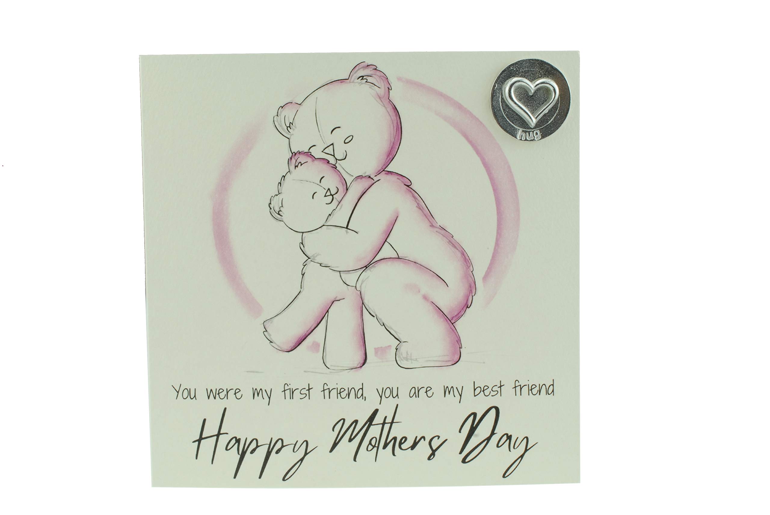 Lovely Mothers Day Card with Adorable Bears Hugging – Includes ‘Hug’ Gift Token (gc-mumhugh)