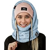 OWNGIGI Balaclava Winter Ski Mask for Men and Women Cold Weather Fleece Windproof Face Cover Hooded Scarf Hat Head Warmer
