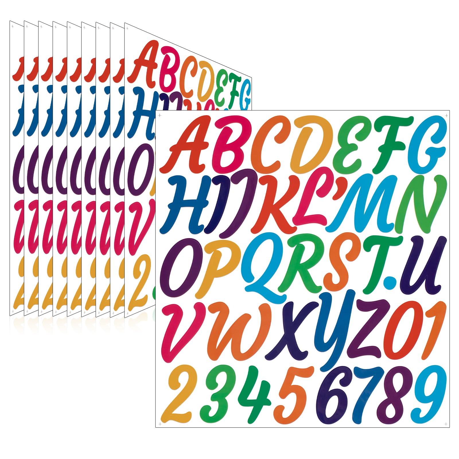 Llewyn 380 Pieces 10 Sheets Letter Stickers,Self