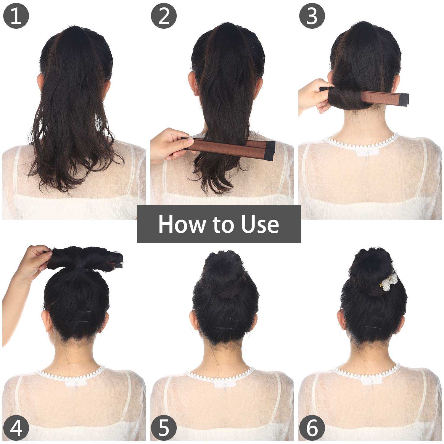 Hair Styling Set Hair Braid Tool 3 Pieces Donut Hair Bun Tool 2 Pieces French Magic Twist Hairstyle Clip Rollers 15 Pieces U-shaped Hair Pins 5 Pieces Hair Ropes for Women Girls: Beauty