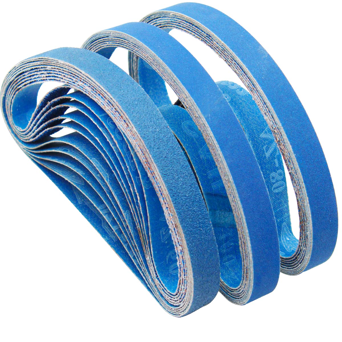 FEIHU Metal Sanding Belts 20 x 520 mm each 5 x grit 60/80/100/120/240/320 for pneumatic belt sanders，for Fein BF 10-280 E belt file sanding belts set of 30 pieces