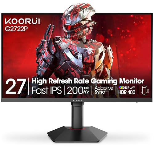 Monitor Bahrain KOORUI 27 Inch 1440p Gaming Monitor 200Hz, 1ms, Fast IPS Screen, HDR400 ...