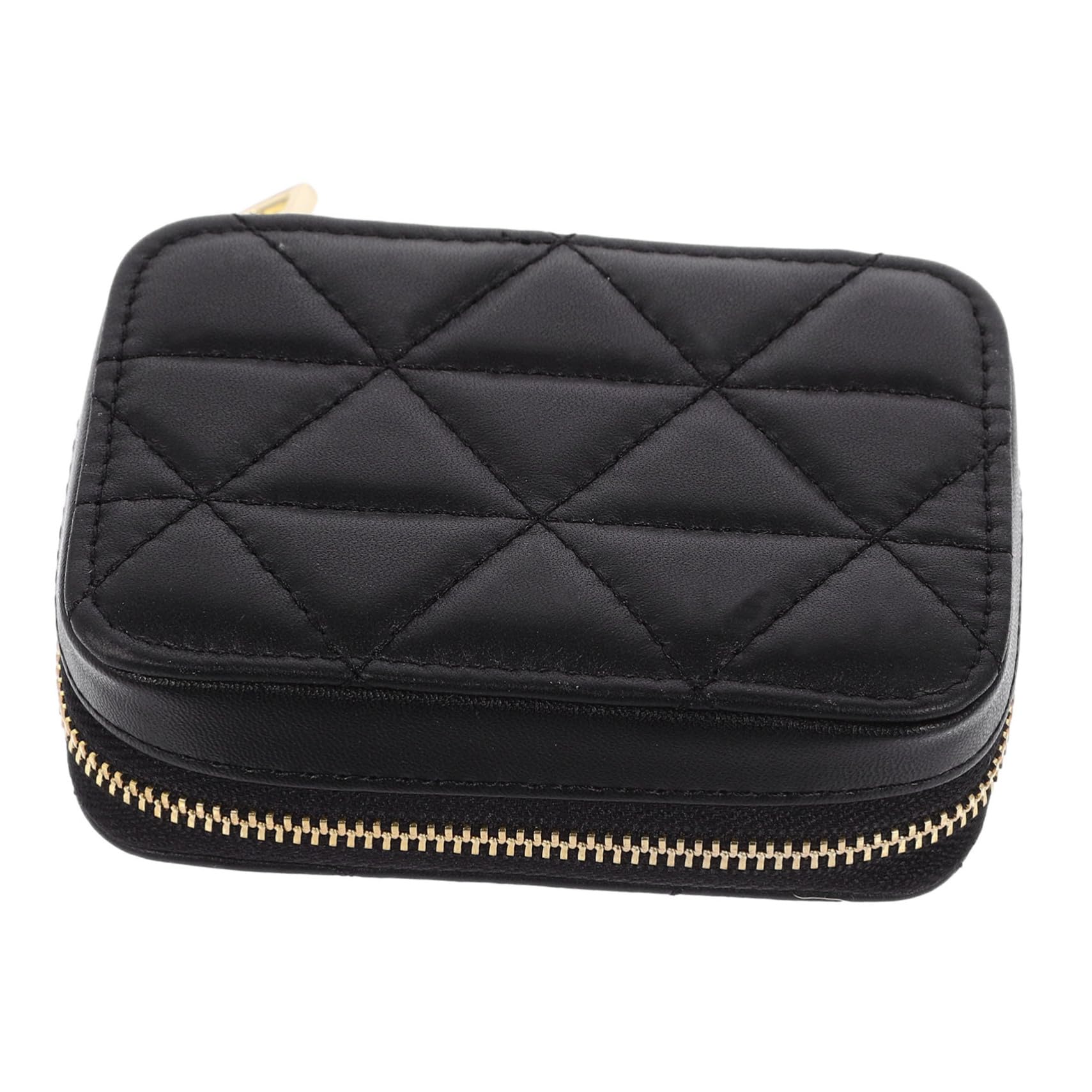 SHERCHPRY Cowhide Makeup Bag with Mirror, Lipstick Lip Gloss Bag, Cosmetic Organizer Purse, Small Storage Purse for Girl Women