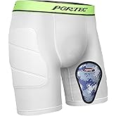 Youth Compression Sliding Shorts with Protective Cup,Padded Sliding Shorts for Baseball Football Lacrosse