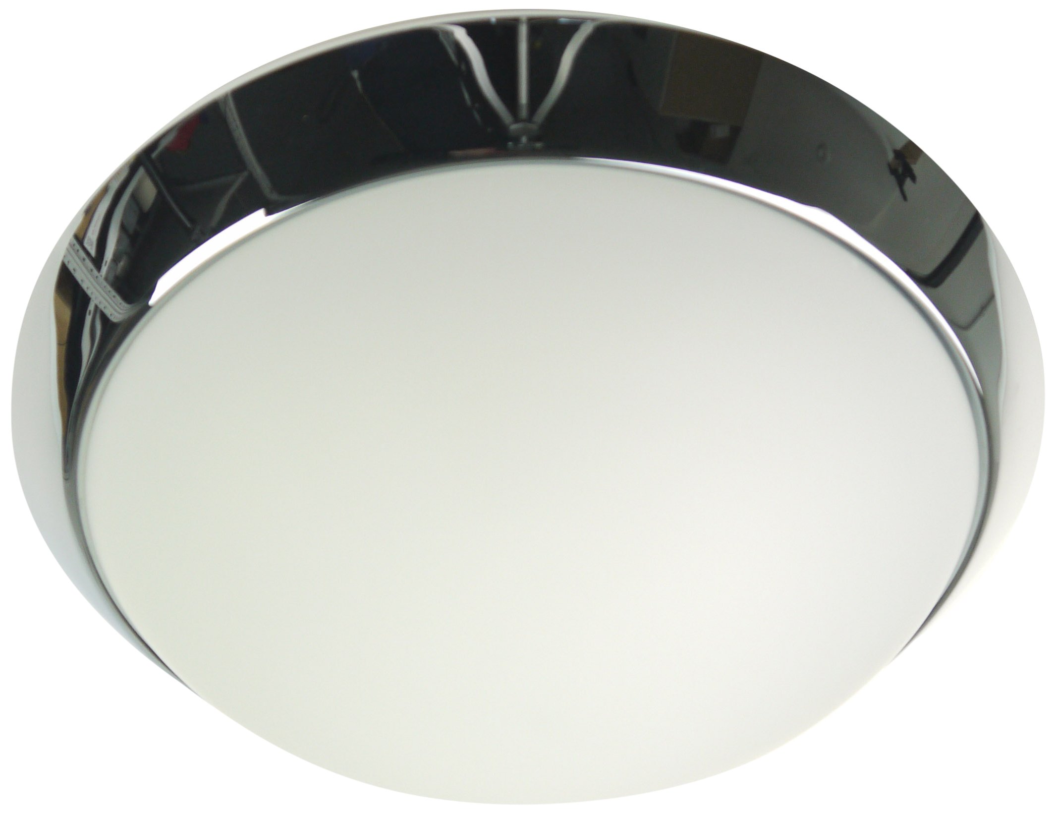 Niermann Standby A++, Ceiling Light - Decorative Ring Chrome, HF Sensor, LED, Glass/Metal, Opal Matt, 30 x 30 x 11 cm