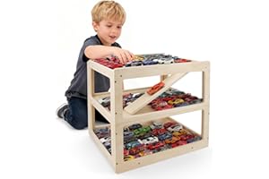 RZYLKA Display Case for Hot Wheels Garage & Matchbox Cars, 1/64 Scale Diecast Toy Car Garage, Storage Case for Hot Wheels, Parking Garage Diorama Toy Car Parking Car Ramp