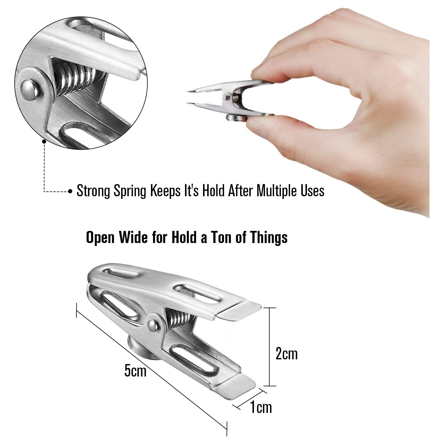 Refrigerator Magnetic Chip Bag Clips - LEYOSOV 8pcs Heavy Duty Fridge Magnet Hook with Strong Neodymium Magnet, Perfect for Food Classroom Office Photo Calendar