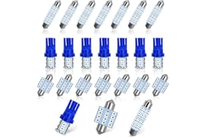QuicTO LED Interior Light Set, 24 Pieces, Blue, Compatible with Most Vehicles