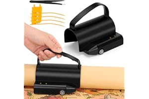 Meetory Wrapping Paper Roll Cutter Tool with 3 pcs Replaceable Blade Kit Gift Wrapping Paper Cutter for Christmas and Birthday