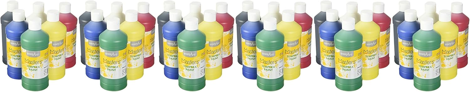 Handy Art Little Masters Tempera Paints Set, 16 oz, Pack of 6: Home & Kitchen