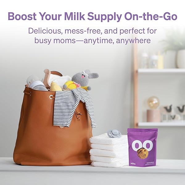 AWARD-WINNING LACTATION COOKIES FOR MILK SUPPLY INCREASE BY LOVENOOBS, LACTATION SNACKS HELP FOR BREASTFEEDING, ON-THE-GO MOM SUPPORT, BREASTFEEDING ESSENTIALS, RAISIN FLAVOR, 6X 3.5OZ