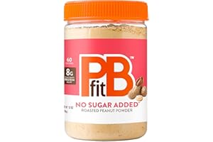 PBfit No Sugar Added Peanut Butter Powder, Powdered Peanut Butter Spread from Real Roasted Peanuts, 8g Protein, Made with Erythritol and Monk Fruit, 13 Ounce (Pack of 1)